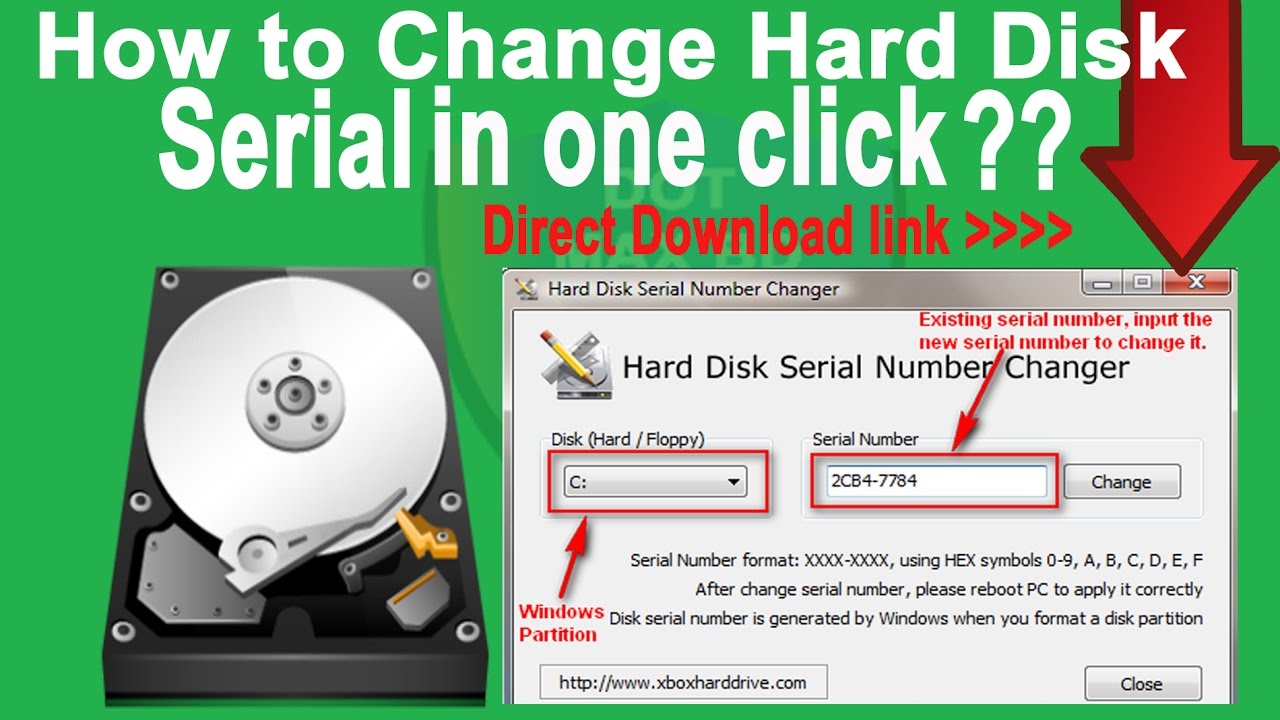 change disk serial number